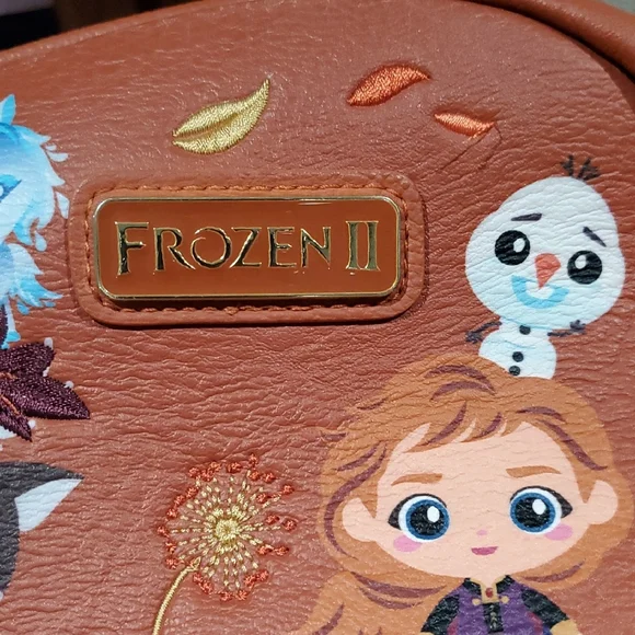 Boxlunch Burnt Orange Kids Character Chibi Mini Backpack with Frozen II Design - Picture 3 of 13